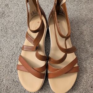 Hush Puppies Tan Strappy Sandals